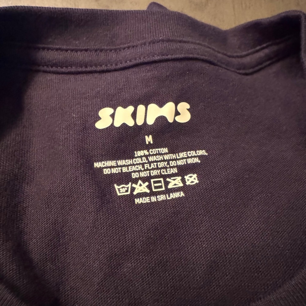 NWT Skims Cotton Classic T-Shirt Tp-tsh-5701m Onyx Medium - Picture 2 of 3